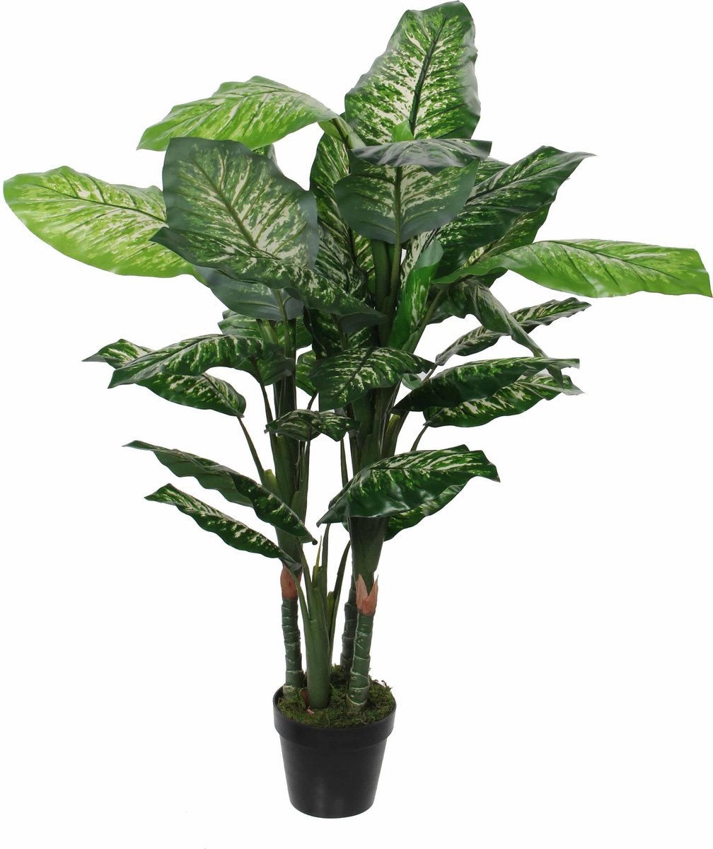 Planta artificial Dieffencach (Ø x Al: 60 x 120 cm, Verde, Plástico)