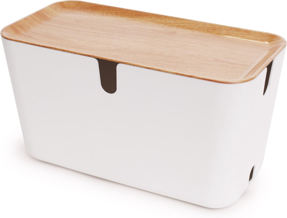 Bosign Colector de cables Cable Organiser XXL madera-blanco