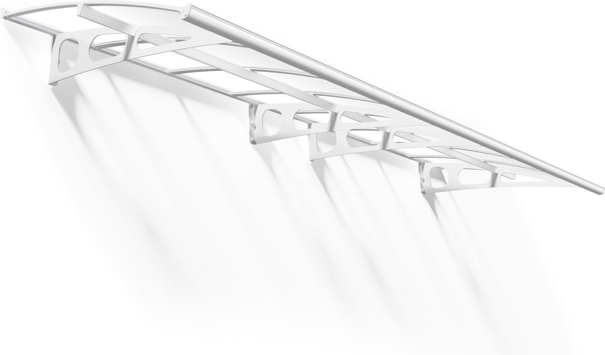 Marquesina para puerta Bordeaux (447 x 139 x 33 cm, Blanco, Vidrio acrílico)