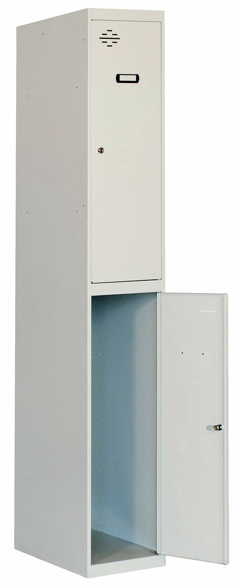 Simonlocker Taquilla Prof. Tandem (L x An x Al: 50 x 30 x 180 cm, Gris/Gris, Número de puertas: 2 ud.)