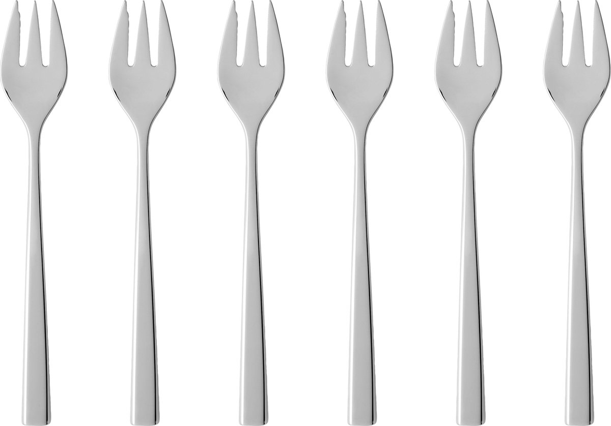 Gense 6 Tenedores para tarta Fuga acero inoxidable