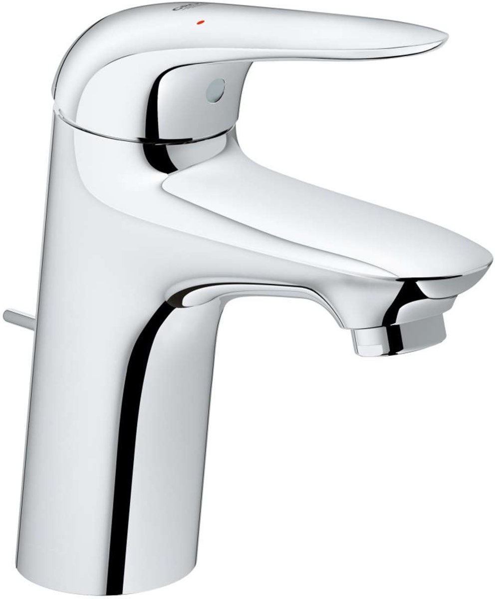 Eurostyle Solid Grifo de lavabo (Cromo, Brillante, Con barra de tracción)