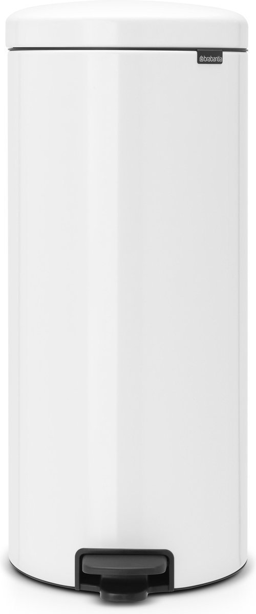 Cubo con pedal New Icon (30 l, Acero, Blanco)