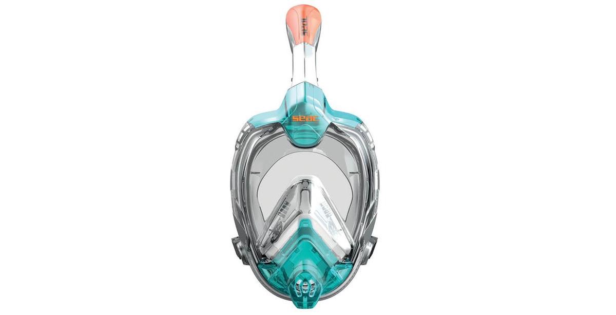 Máscara de Snorkel Libera (L/XL, Plástico, Turquesa/Naranja)