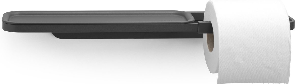 Brabantia Soporte de papel higiénico con estante MindSet Mineral Infinite Grey