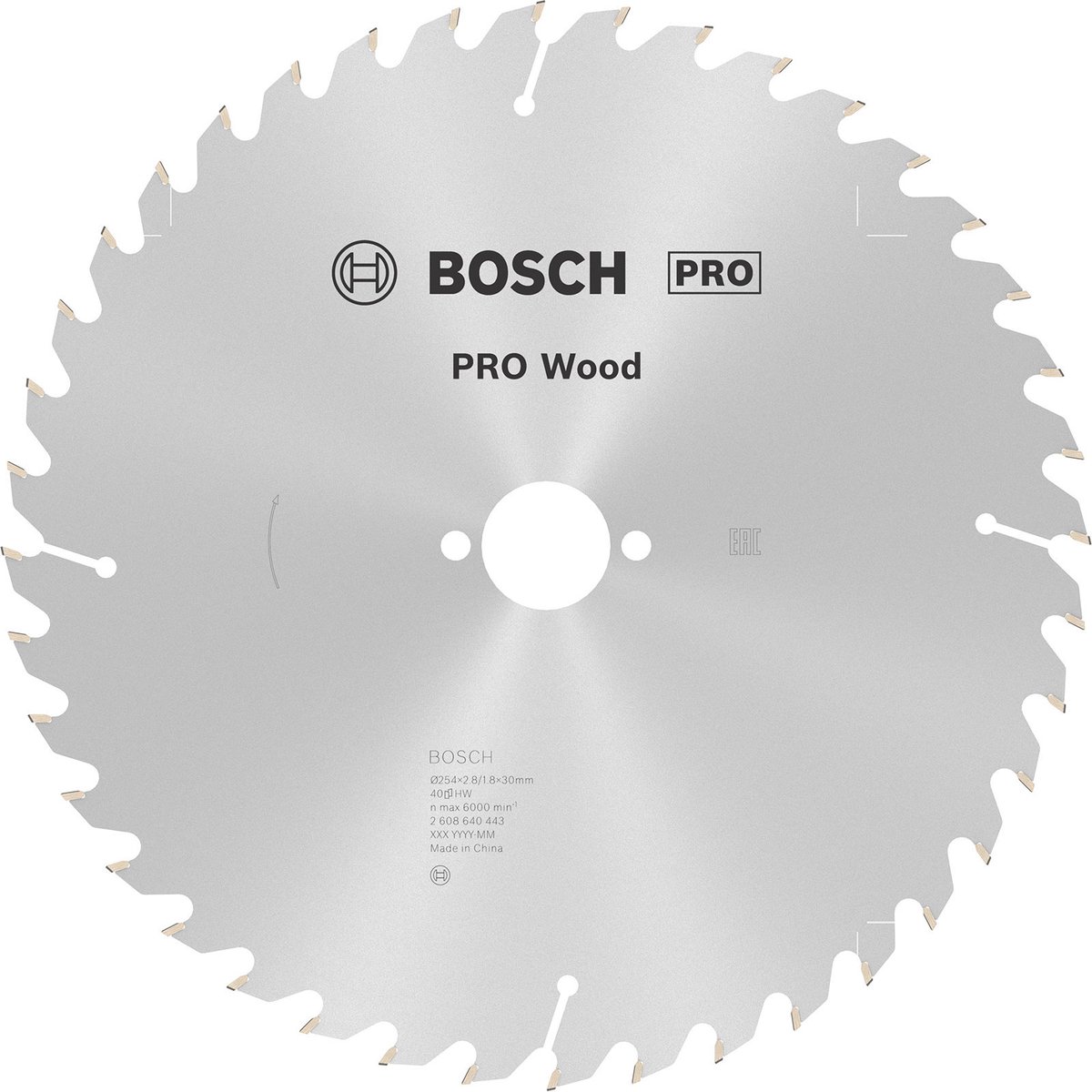 Disco de sierra Optiline Wood (254 mm, Orificio: 30 mm, Número de dientes: 40 ud.)