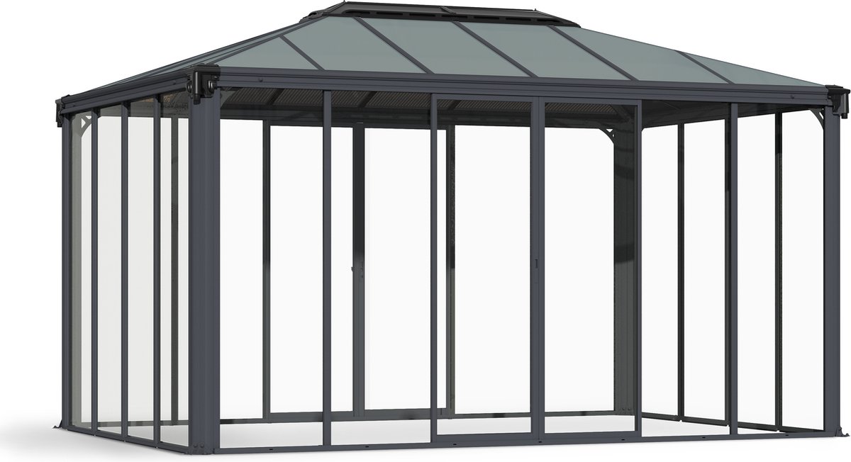 Pérgola de jardín Ledro (An x Pr: 295,5 x 430 cm, Aluminio, Antracita)