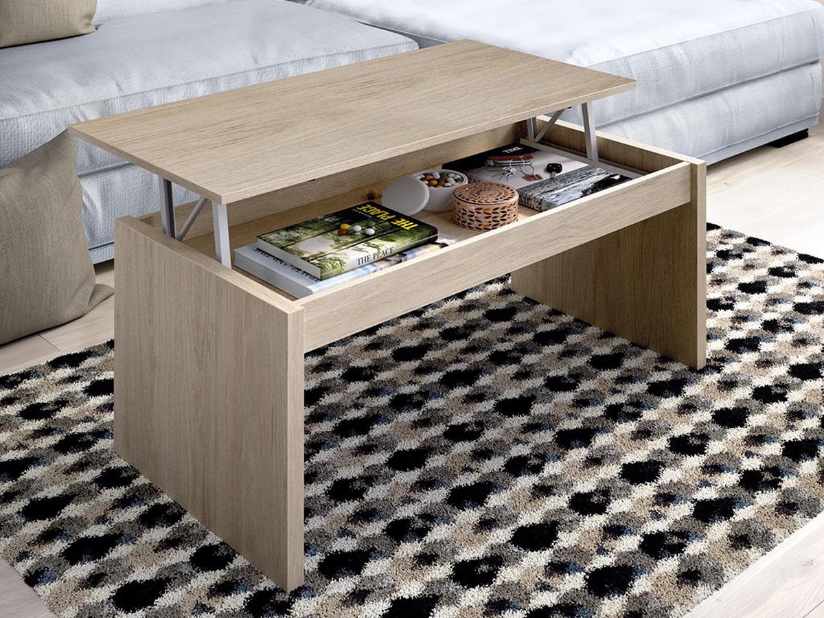 Mesa de centro Side (L x An x Al: 50 x 100 x 43 cm, Natural)