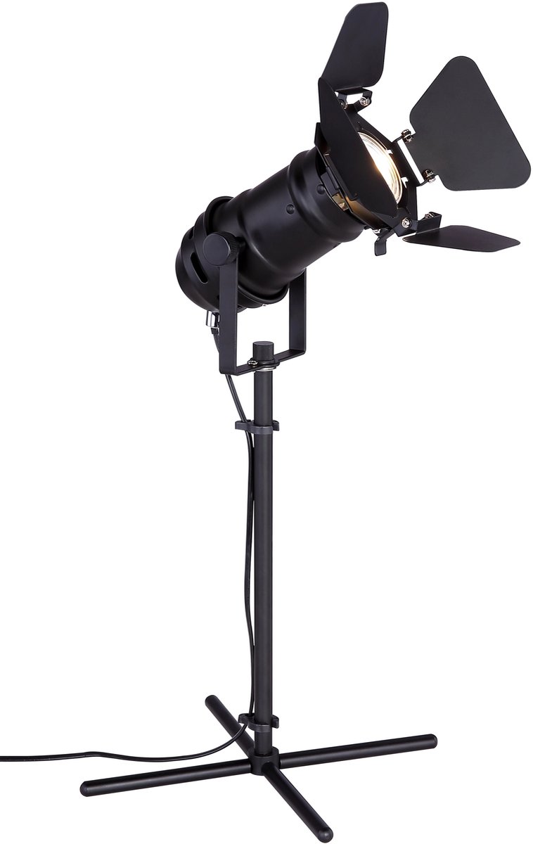 Lámpara de sobremesa Egon (L x An x Al: 27,5 x 24 x 44 cm, Negro, GU10)