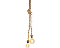 Rope Lámpara colgante redonda (60 W, Ø x Al: 10 x 155 cm, Natural, E27, 2 ud.)