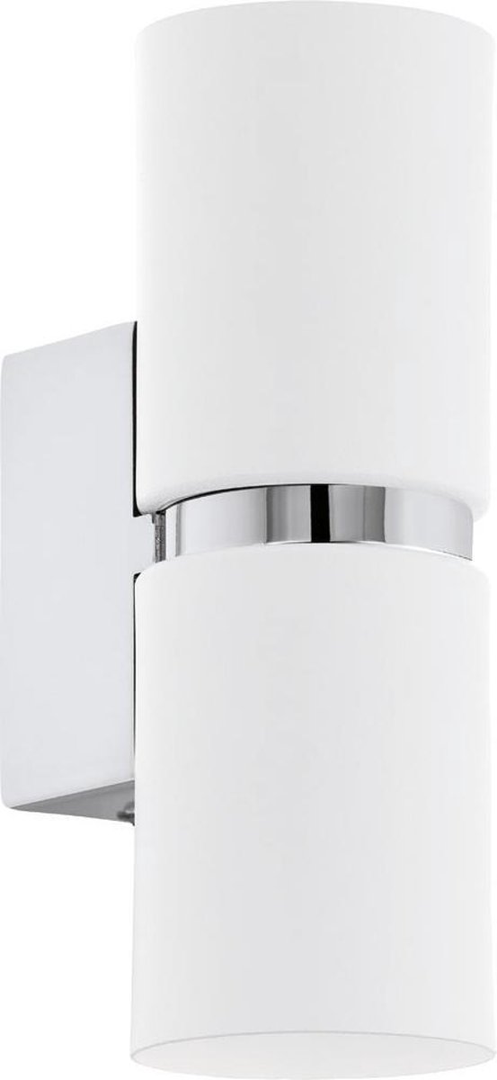 Aplique de pared Passa (6 W, L x An x Al: 6 x 6 x 17 cm, Blanco, GU10)