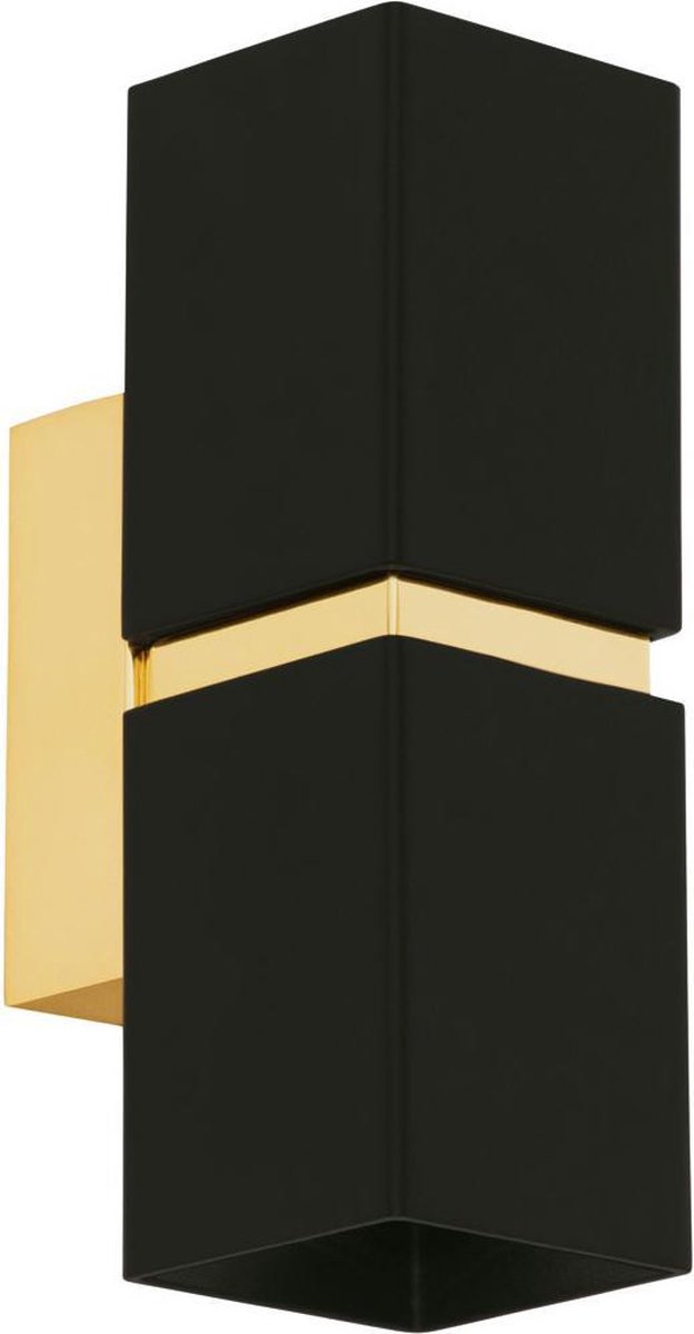 Aplique de pared LED Passa (6 W, L x An x Al: 8,5 x 8,5 x 17 cm, Negro, Blanco cálido)