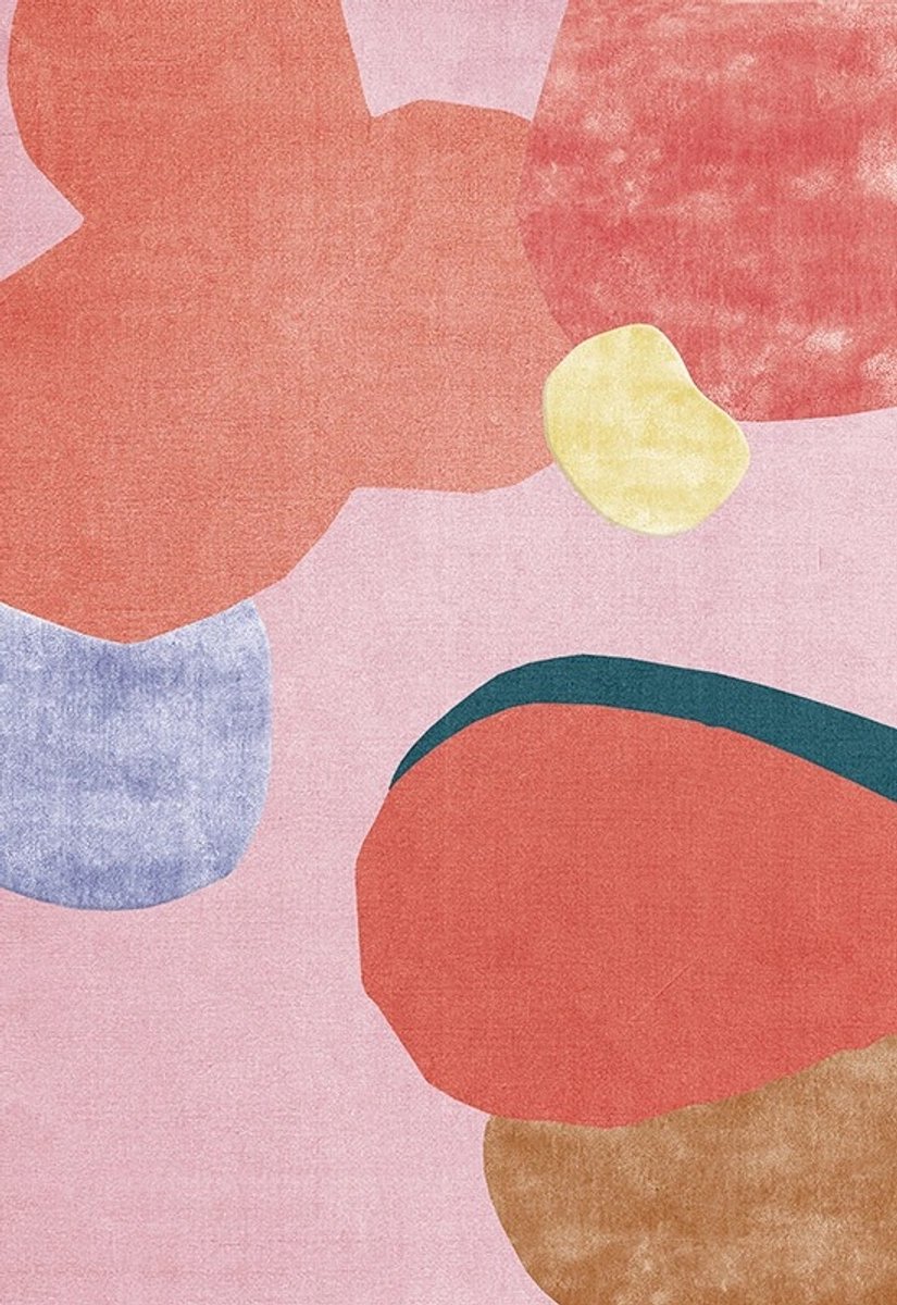 Layered Plaid in lana Flower Field 180x270 cm Rosa