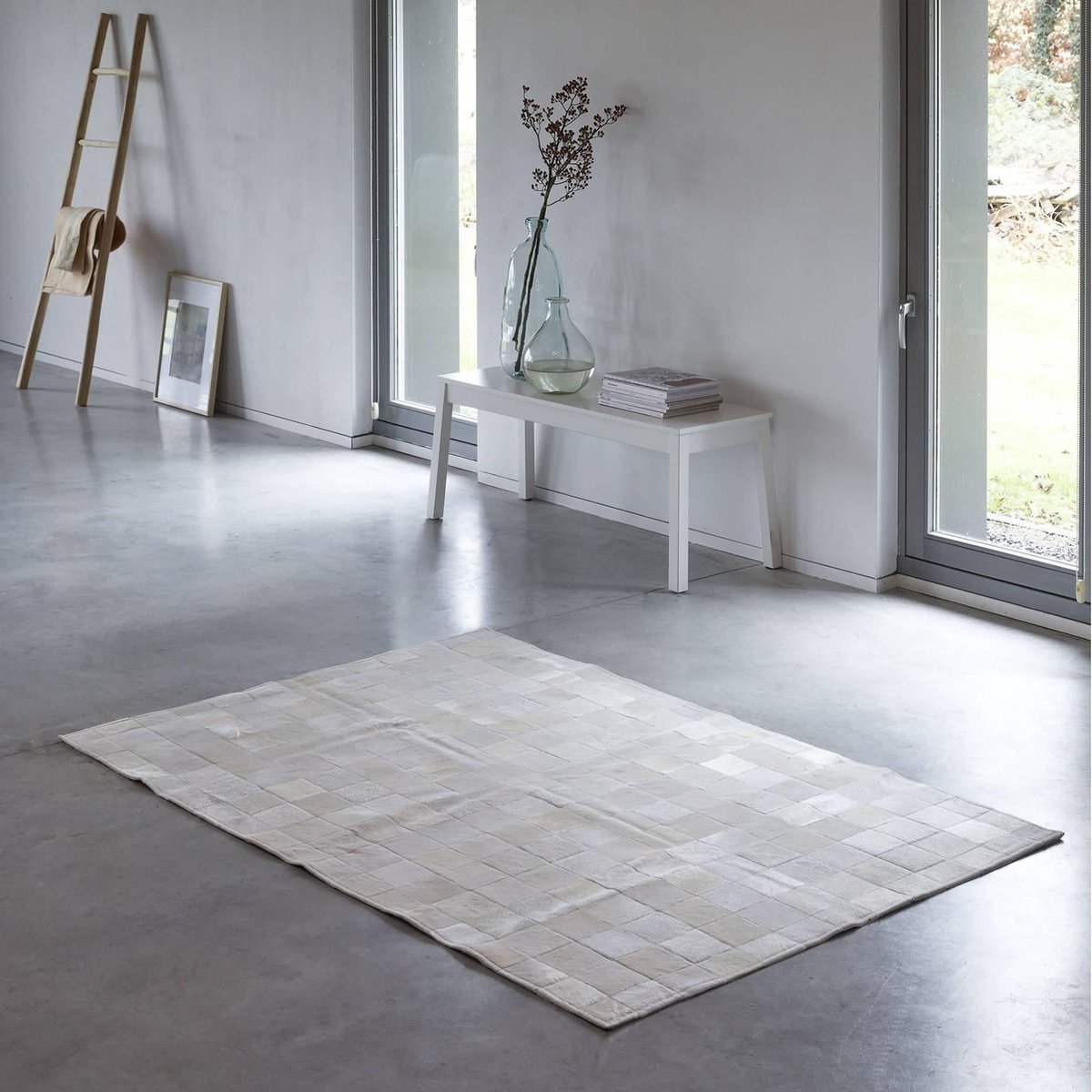Alfombra de piel de vaca Patchwork (Marrón claro, 100% Piel natural, 180 x 120 cm)