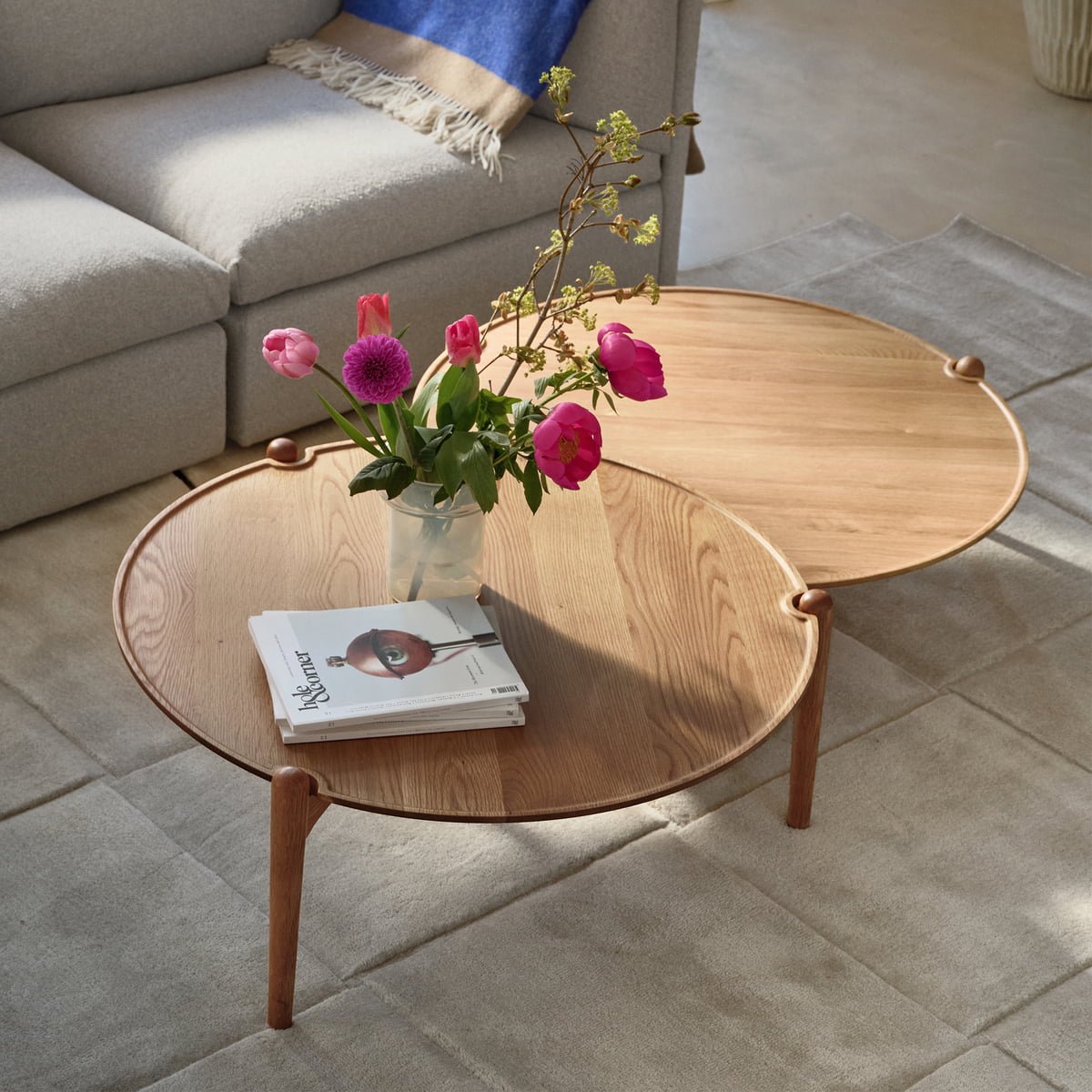 Design House Stockholm Table basse Aria Dark oak, Ø50x37 cm