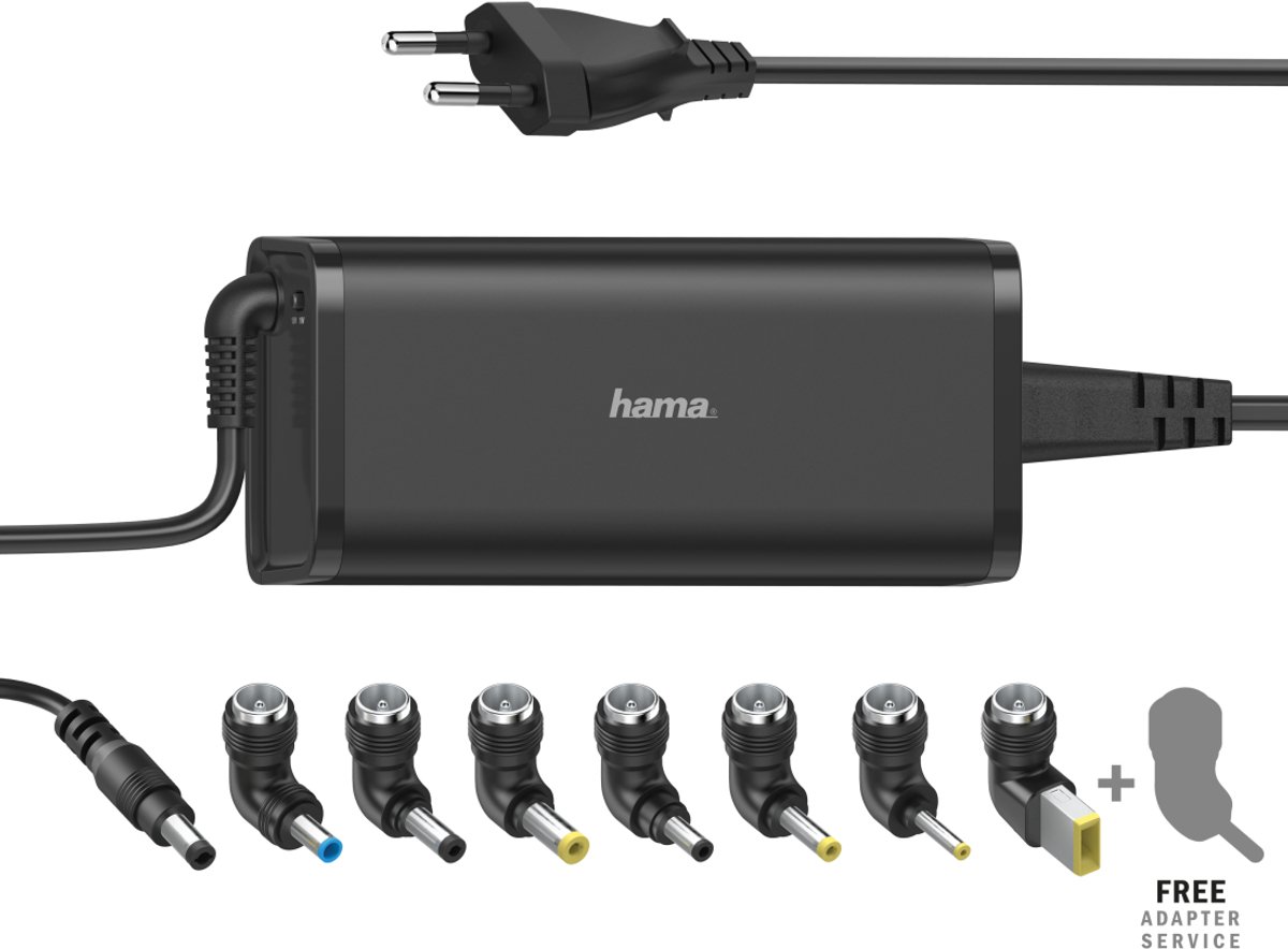 Adaptador de red universal (90 W, Negro, Corriente de salida: 5,6 A)