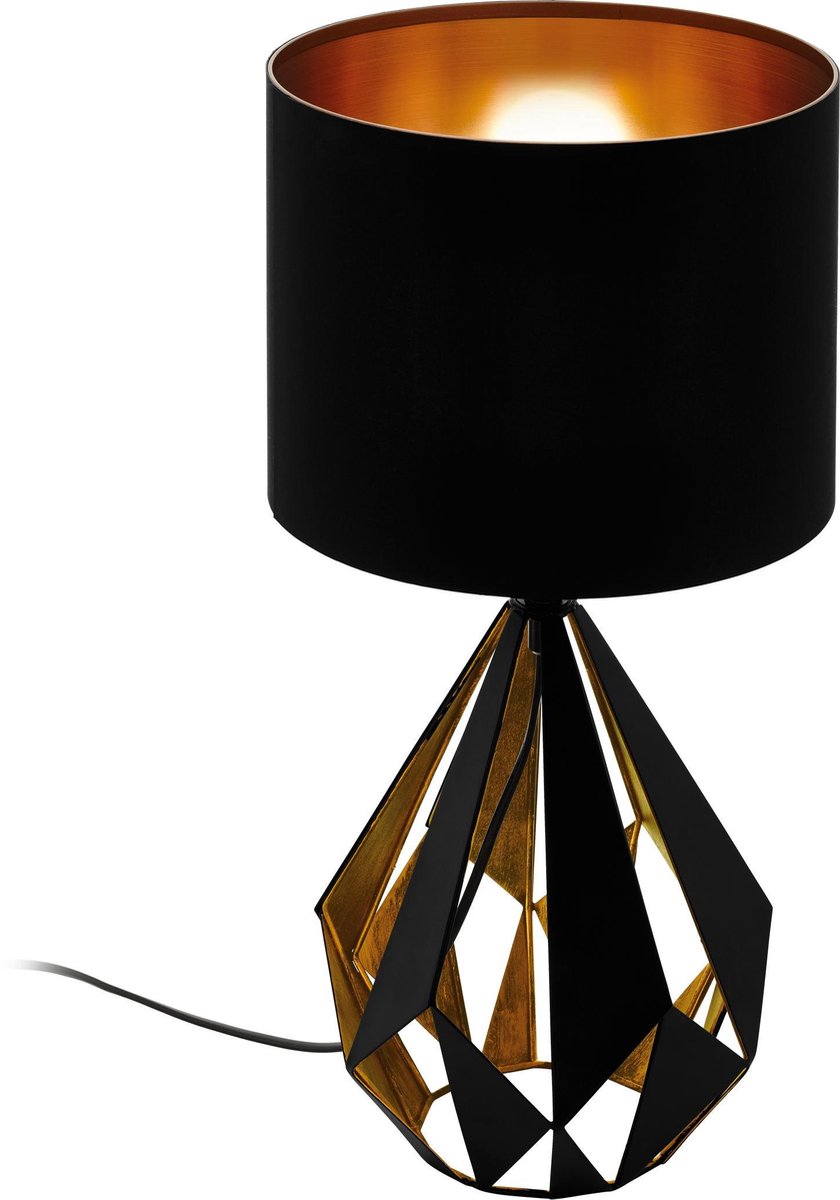Lámpara de sobremesa Carlton 5 (60 W, Ø x Al: 25 x 51 cm, Negro, E27)