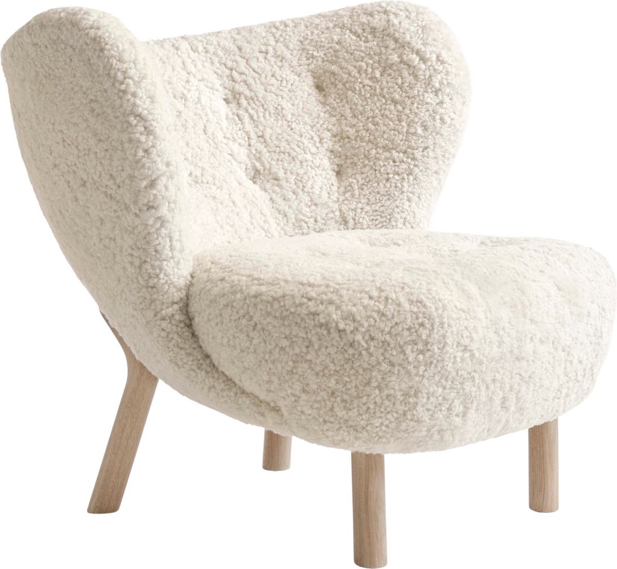 &Tradition Poltrona Little Petra VB1 Rovere oliato bianco, Moonlight