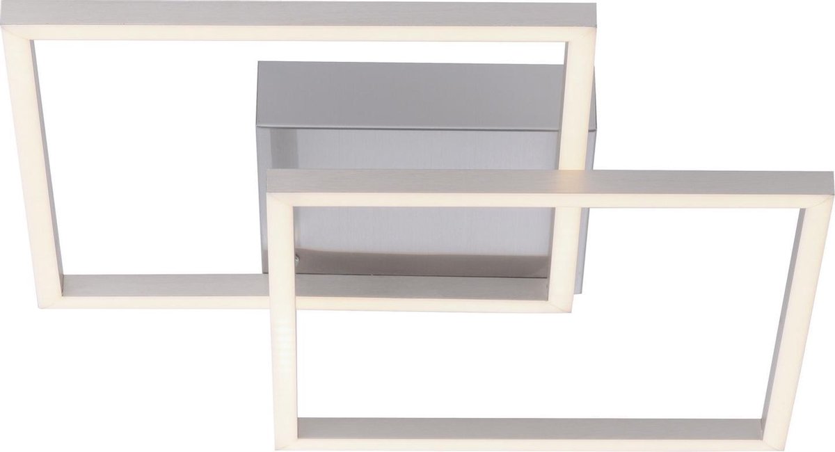 Plafón LED Iven (17,5 W, L x An x Al: 35,9 x 35,9 x 7 cm, Acero, Blanco cálido)