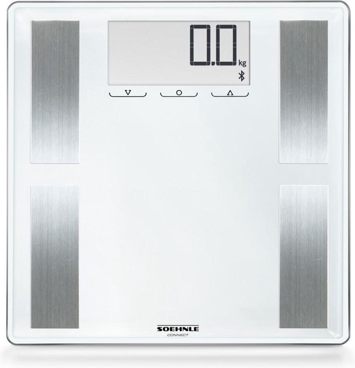 Báscula digital Shape Sense Connect 100 (32 x 32 x 2,6 cm, Vidrio, Blanco)