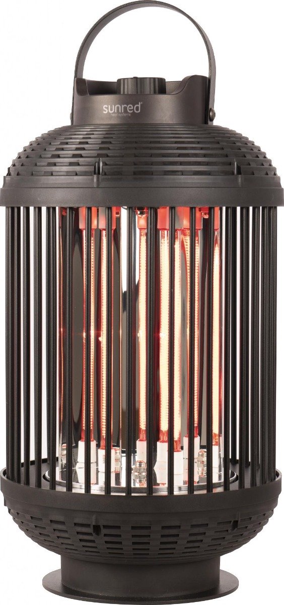 Estufa de pie Indox (Altura: 59 cm, 1.200 W, Negro)