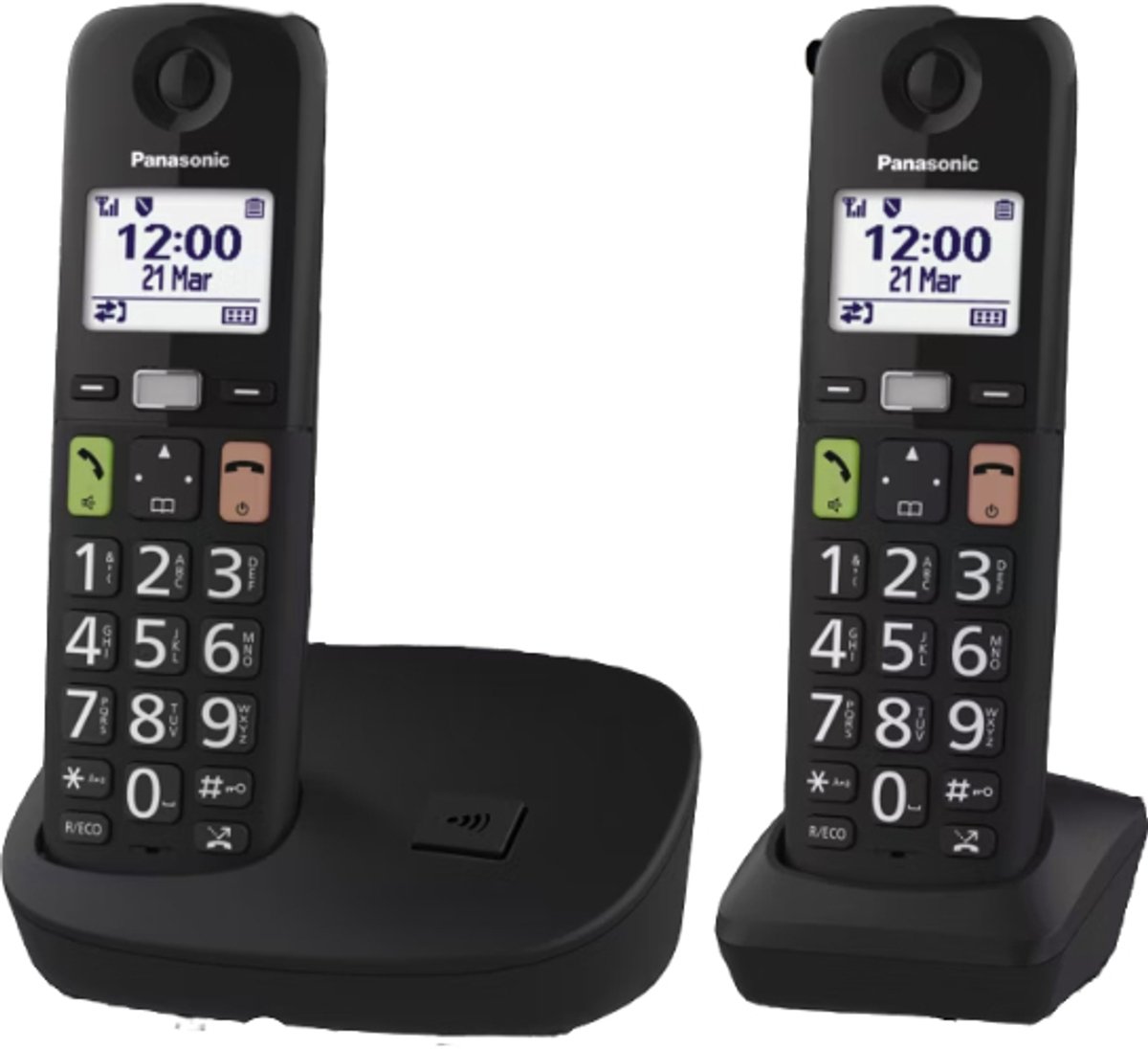 Teléfono inalámbrico | Panasonic KX-TGU112EXB Duo | Negro | 100 direcciones | alarma | bloqueo llamadas
