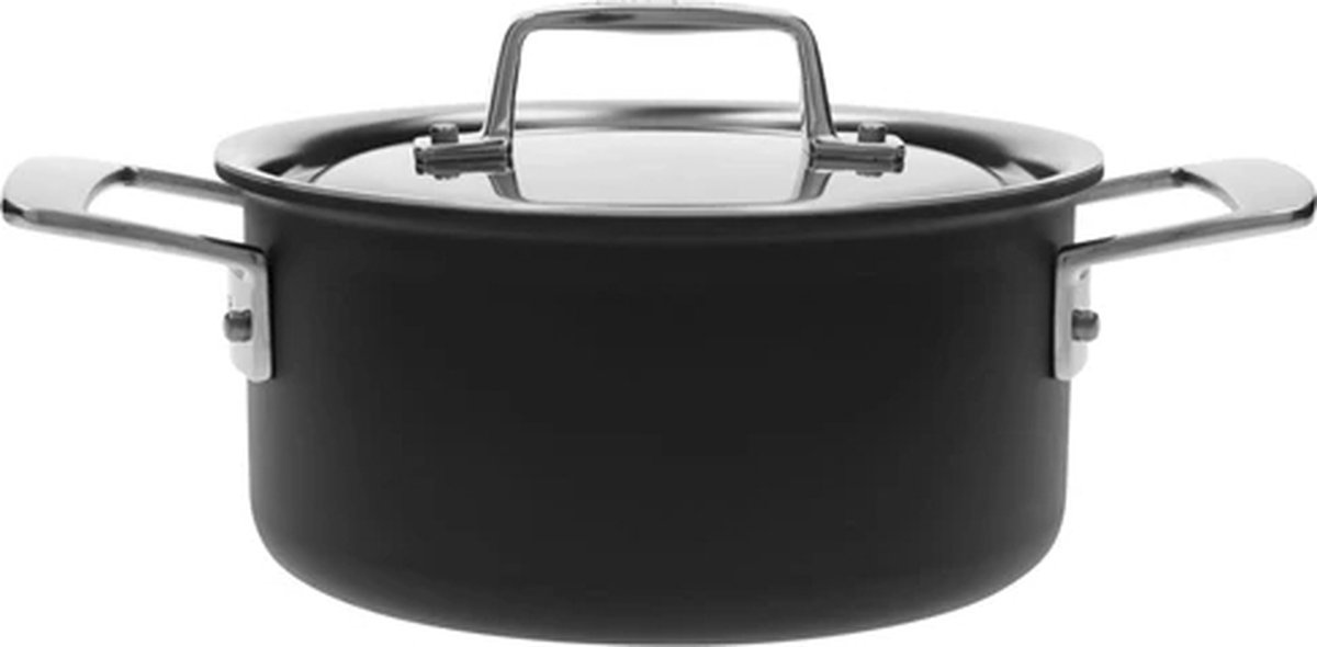 Demeyere Marmite 5-ply Demeyere Black 5 en acier inoxydable 2,2 L