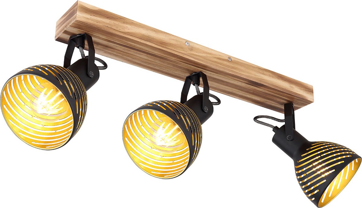Regleta Lenna (40 W, L x An x Al: 54 x 12,5 x 25 cm, Negro, E27, 3 ud.)