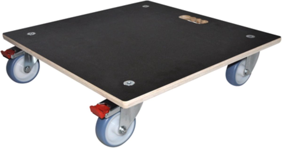 Soporte con ruedas para plantas MaxiGrip (L x An x Al: 58 x 58 x 14,5 cm, Rectangular, Madera)