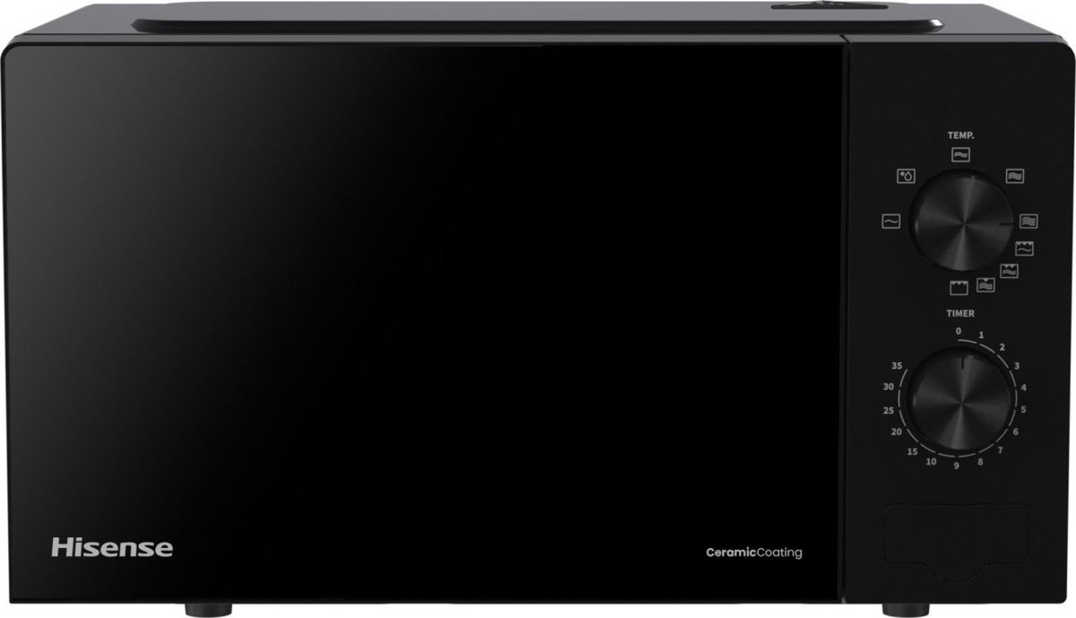 Hisense H20MOBP1G microondas Negro Microondas con grill Encimera 20 L 700 W
