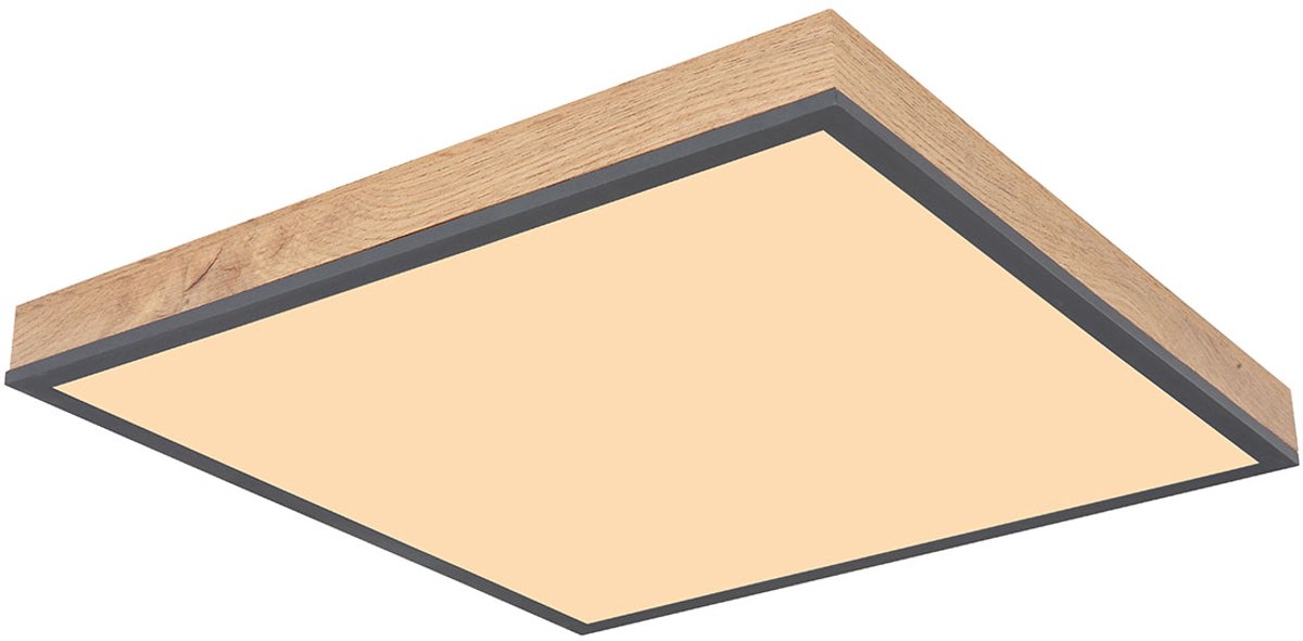 Doro Panel LED (24 W, 45 x 45 cm, Marrón, Blanco cálido)