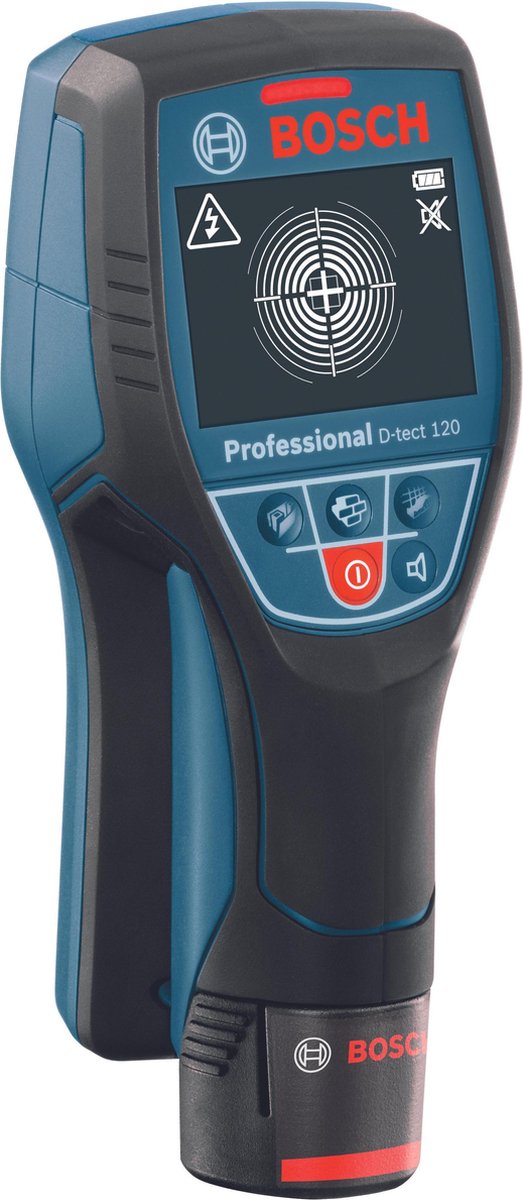 Detector D-tect 120 (1 batería, Profundidad de detección: Máx. 38 mm de subestructuras de madera)