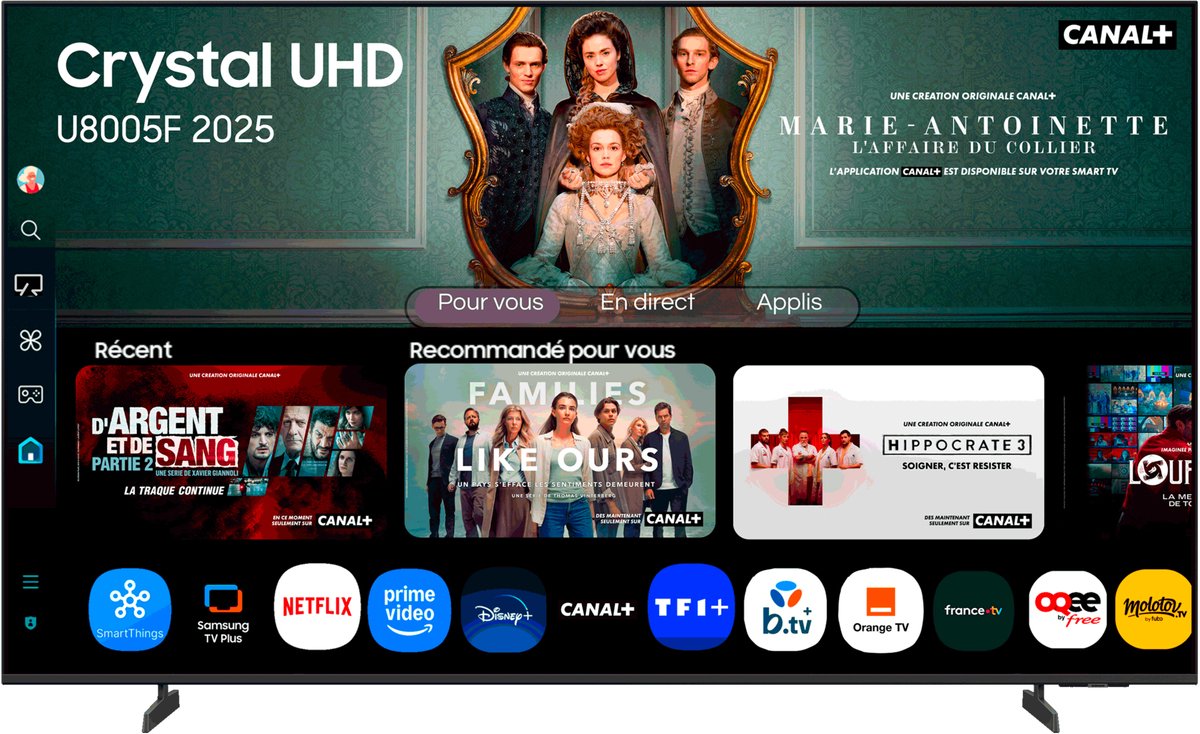 Televisor LED 55" Samsung TU55U8005FU | 4K | Ultra HD | Smart TV | Negro
