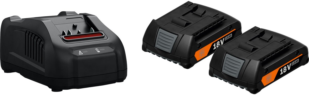 AMPShare 18V Batería y cargador AS (18 V, 2 baterías, 4 Ah)