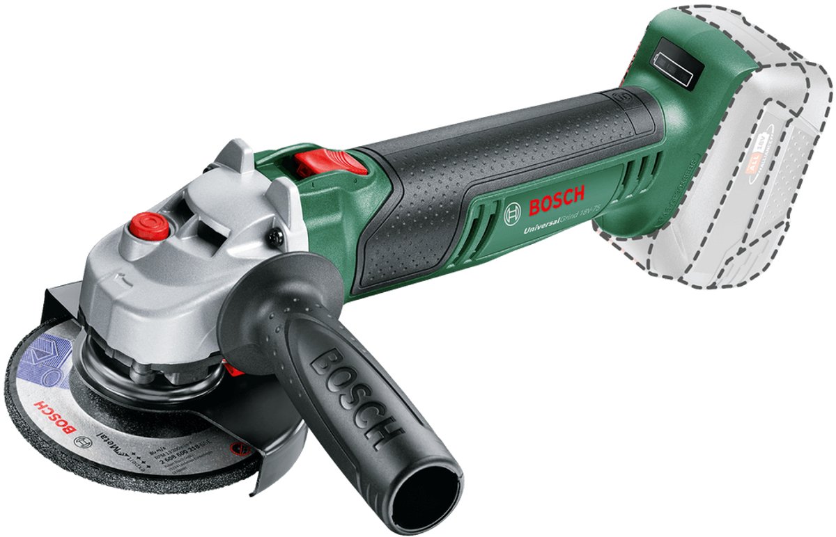 Power for All 18V Amoladora angular de batería UniversalGrind 18V-75 (18 V, Sin batería, Diámetro disco: 115 mm)