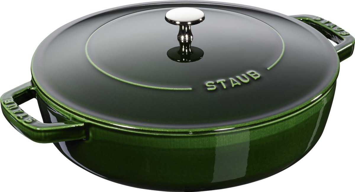 STAUB Poêle à frire en fonte Chistera Staub Ø28 cm Basilic vert