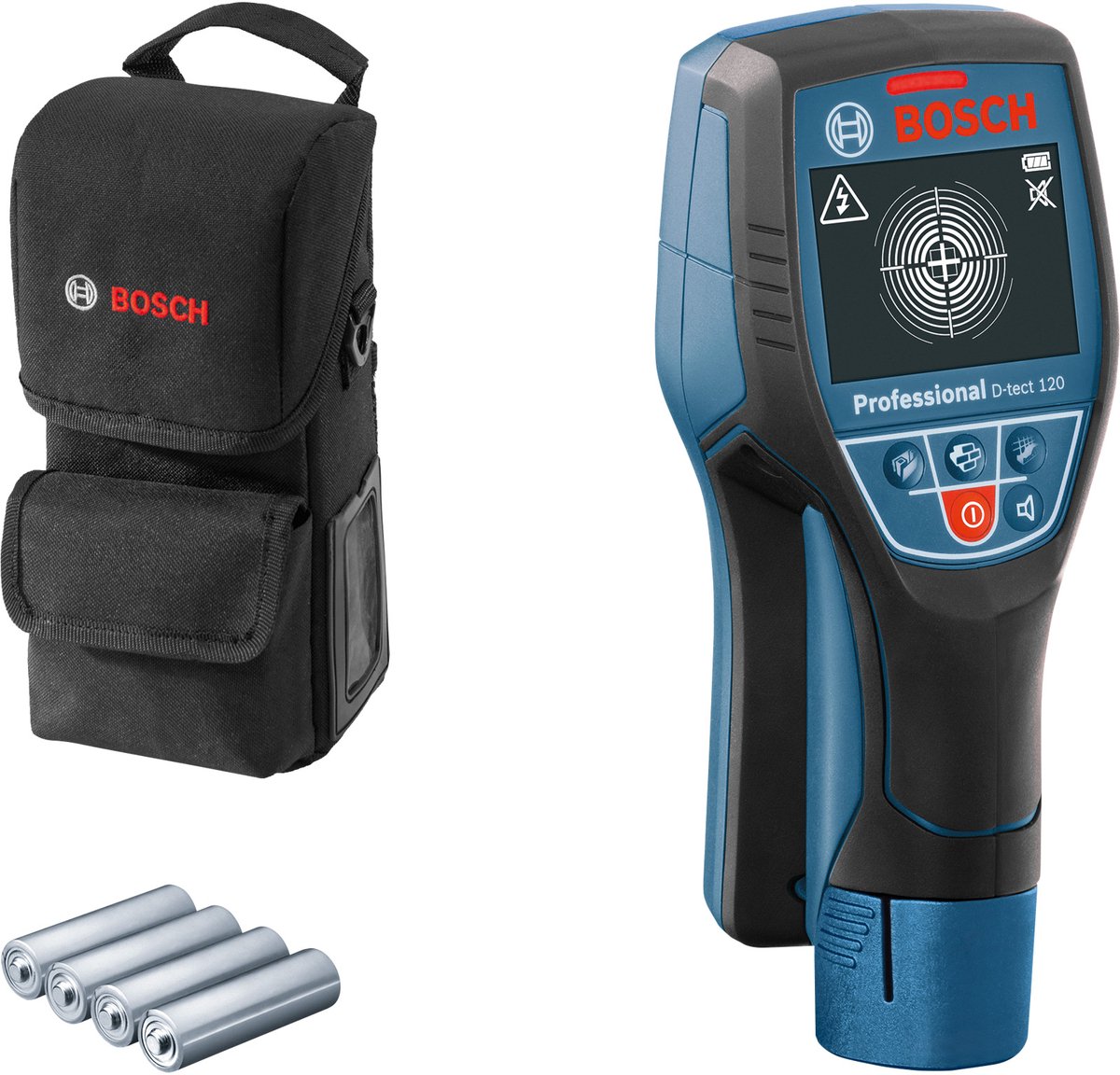 Detector D-tect 120 (Sin batería, Profundidad de detección: Máx. 38 mm de subestructuras de madera)