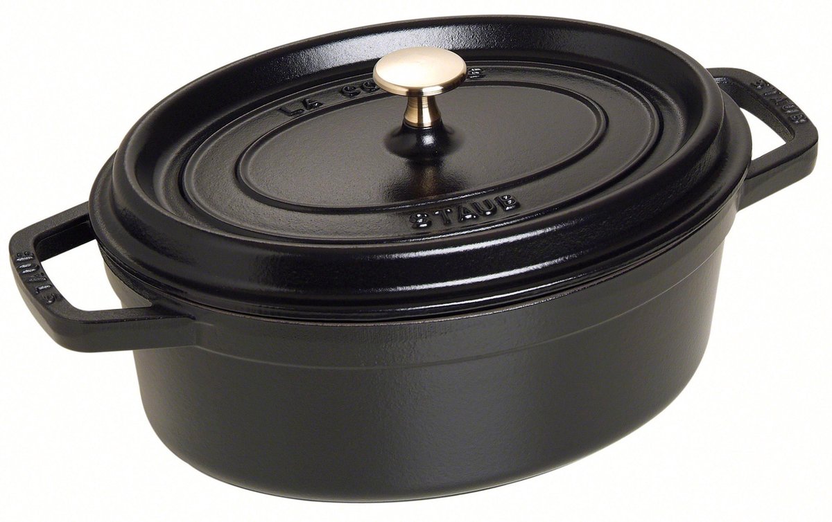 STAUB Cocotte ovale La Cocotte Staub fonte 3,2 L Noir