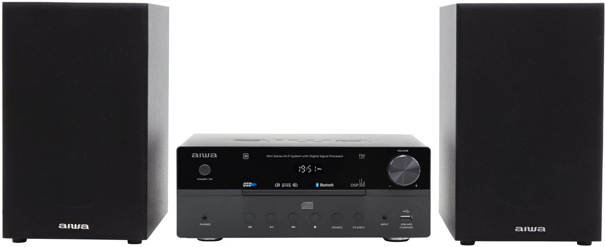 Aiwa Msbtu-500 Microcadena | 50w | Bluethoot | Negra