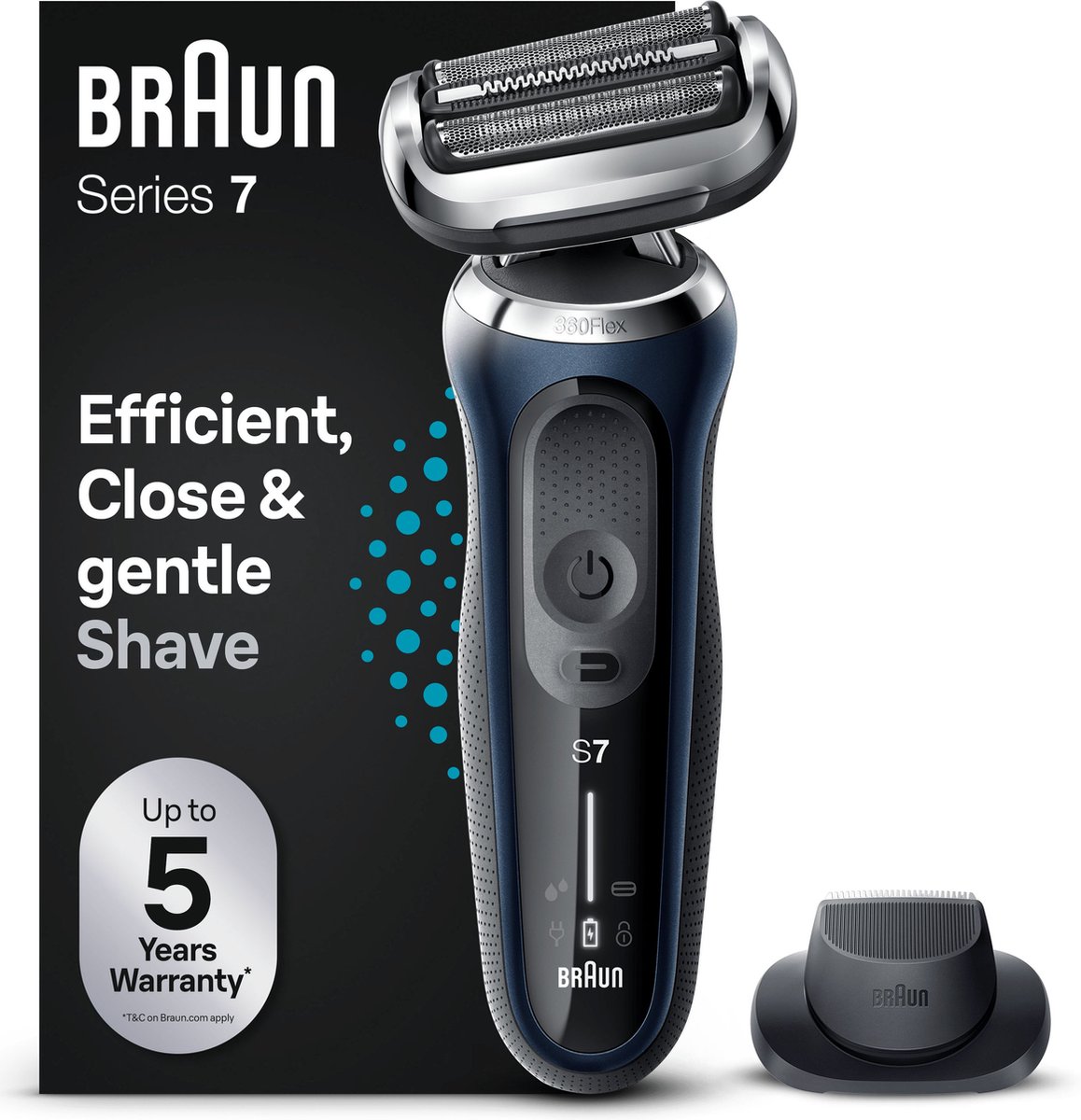 Afeitadora eléctrica de Barba Braun 71-B1200SI | Azul