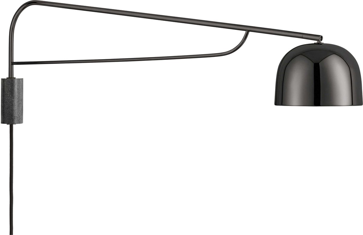 Normann Copenhagen Lampada da parete Grant Nero, grande- acciaio, granito