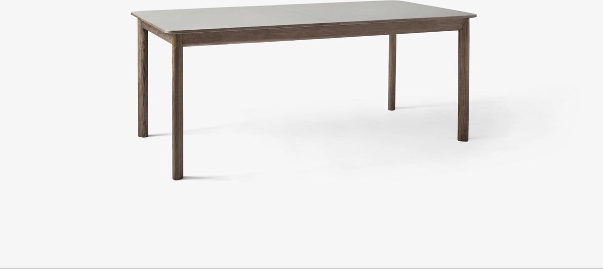 &Tradition Tavolo da pranzo Patch HW1 grigio Londra, base in rovere oliato affumicato