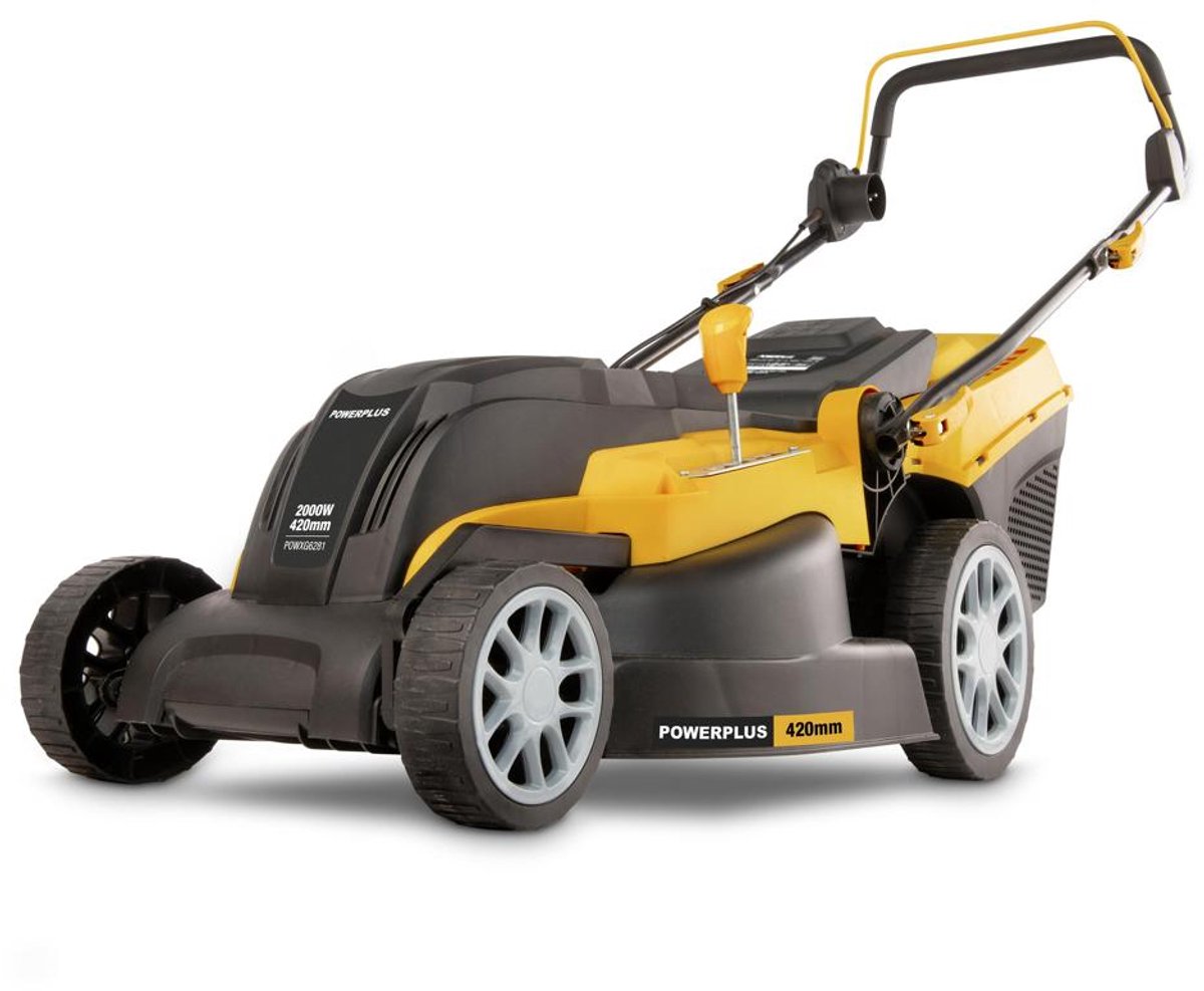 Cortacésped eléctrico POWXG6281 (2.000 W, Ancho de corte: 42 cm)