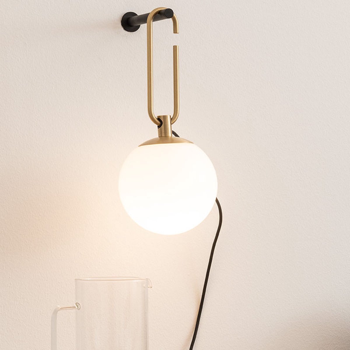 Artemide nh lámpara de pared Black-brass