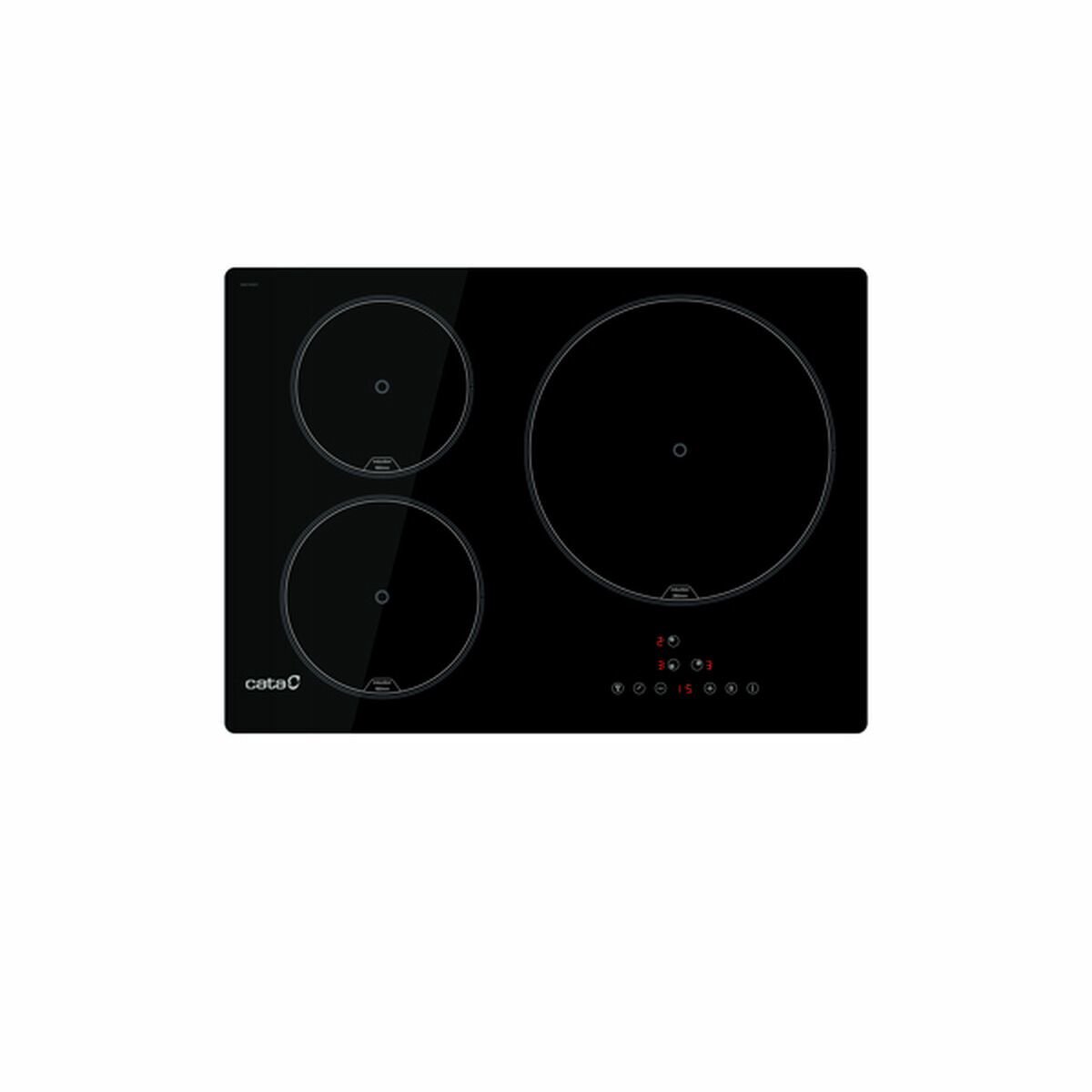 Placa de inducción Cata IB5003BK | 3 fuegos | 6500 W | 9 niveles de potencia
