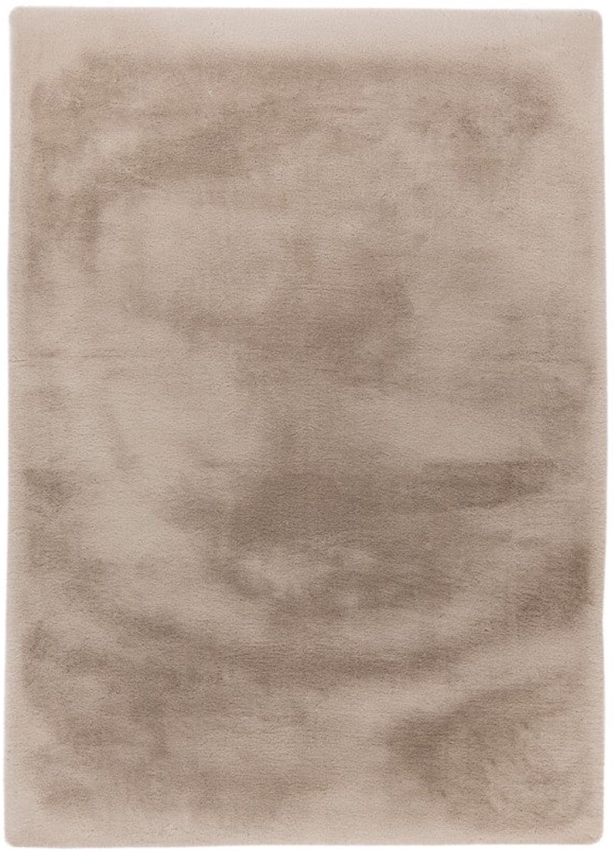 Alfombra de pelo Happy (Taupe claro, Diámetro: 120 cm, 100% Poliéster)