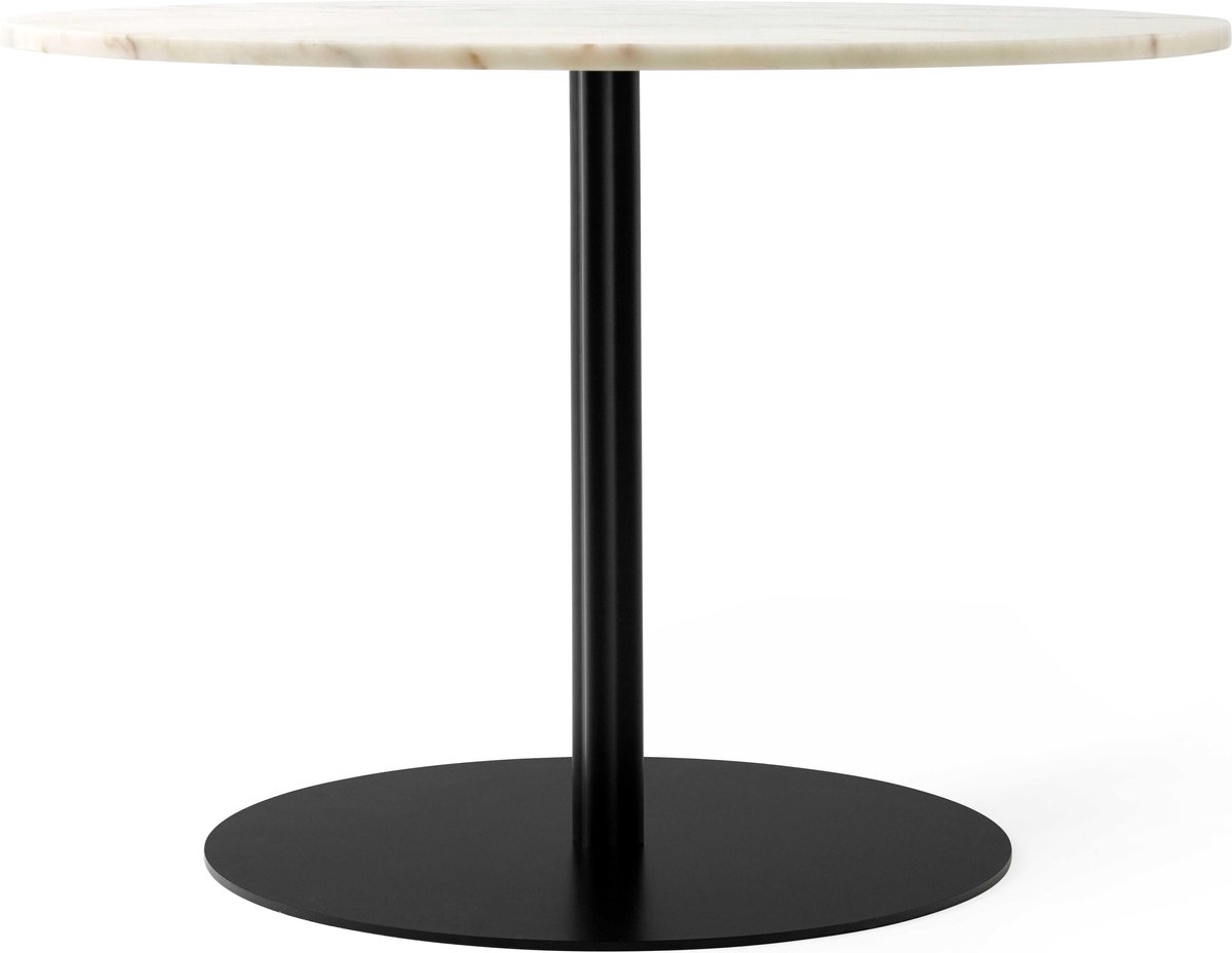 Audo Copenhagen Mesa Harbour Column Marble offwhite, ø105 cm, base negra