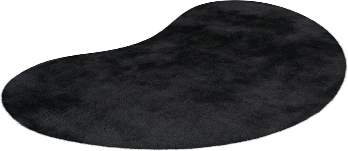 Alfombra de pelo Happy Ovalada (Grafito, 230 x 160 cm, Ovalada, 100% Poliéster)