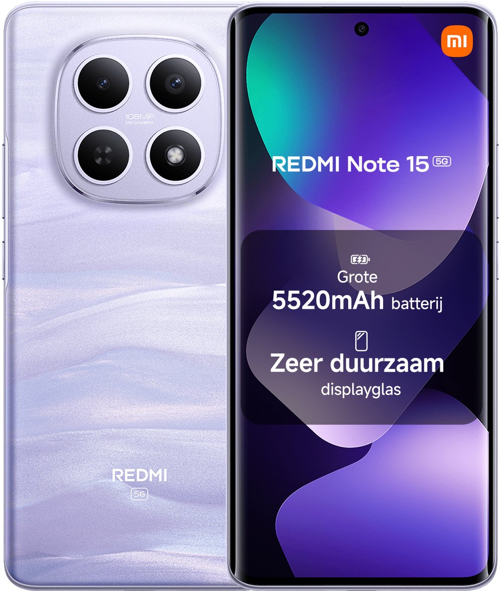 Xiaomi Redmi Note 15 | 5G | 6.77" | 8GB | 256GB |108MP | 5520mAh | Color Lila