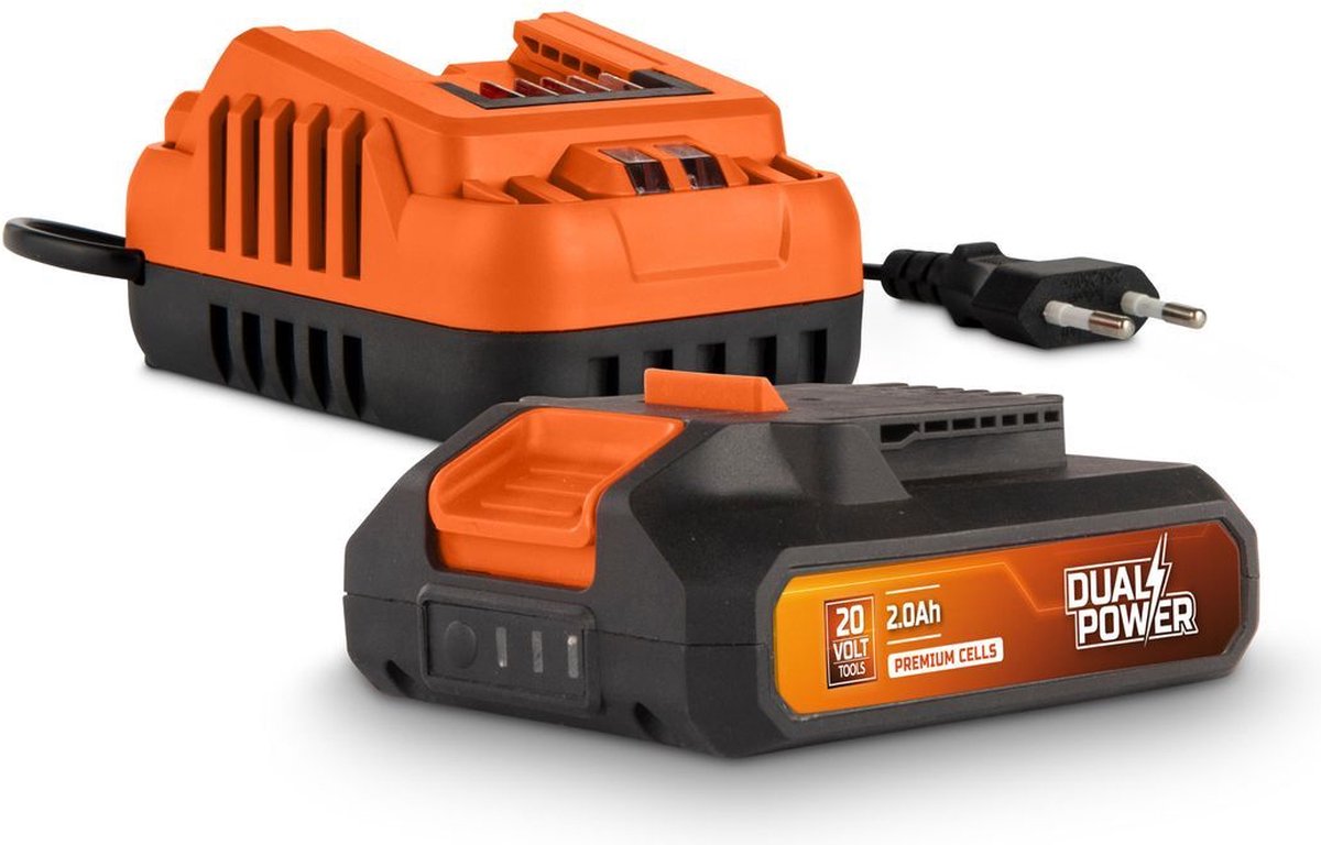 Batería y cargador POWDP90620 (20 V, 1 batería, 2 Ah)